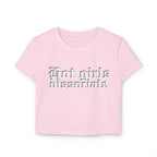 Hot Girls Dissent Baby Tee, Trendy Crop Top, Feminism Shirt, Casual Women's Tee, Gift for Her, Summer Fashion Must-Have