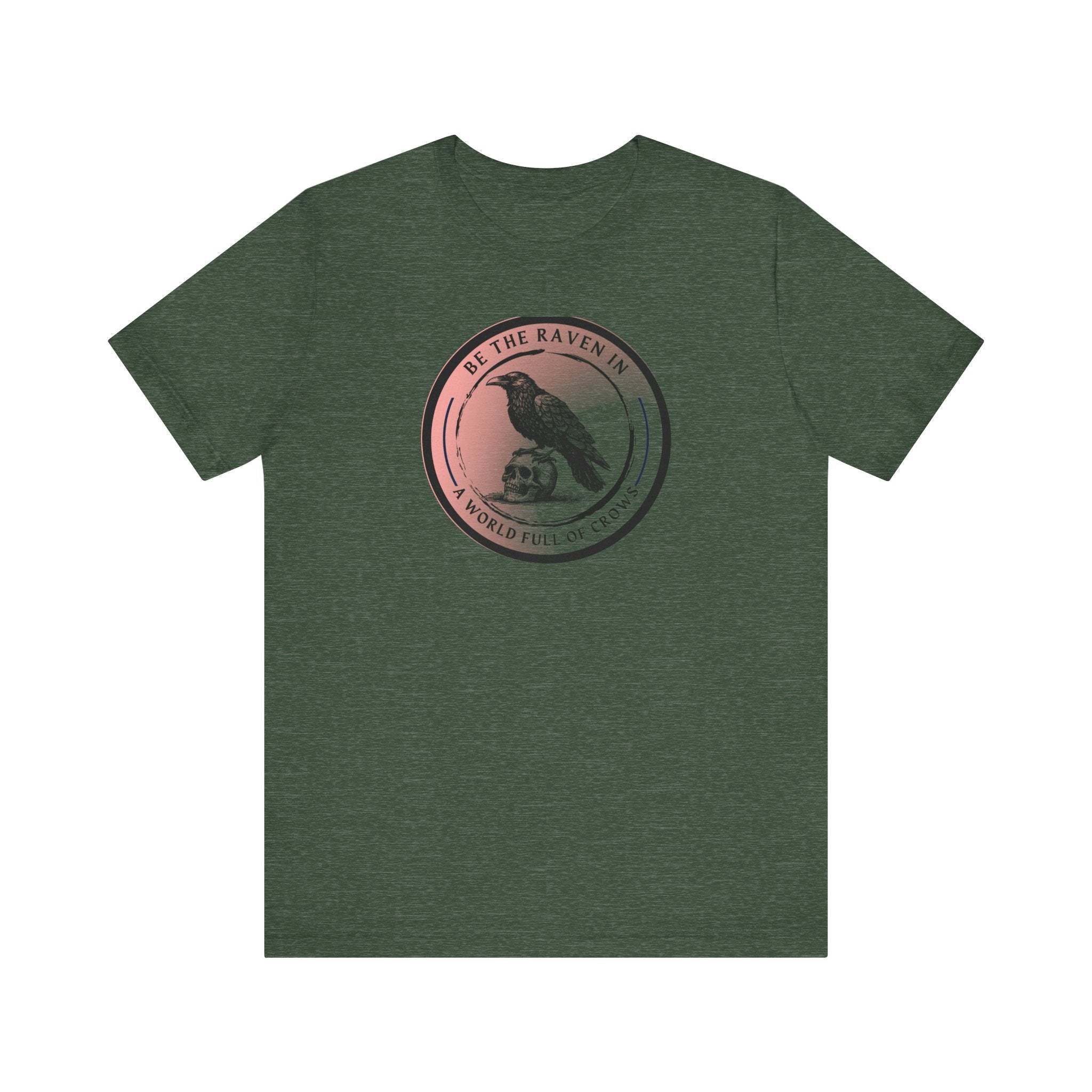Vintage-Inspired Raven Tee, Casual Bird T-Shirt