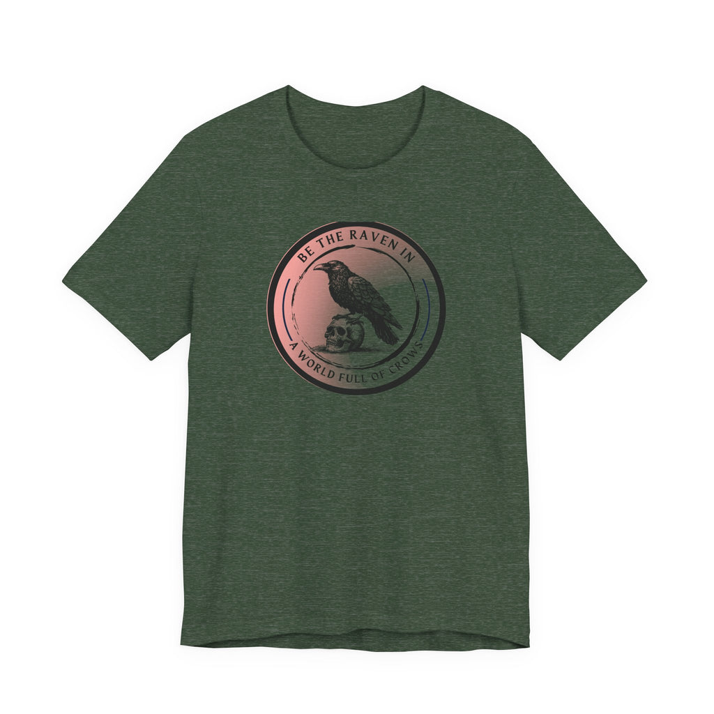 Vintage-Inspired Raven Tee, Casual Bird T-Shirt