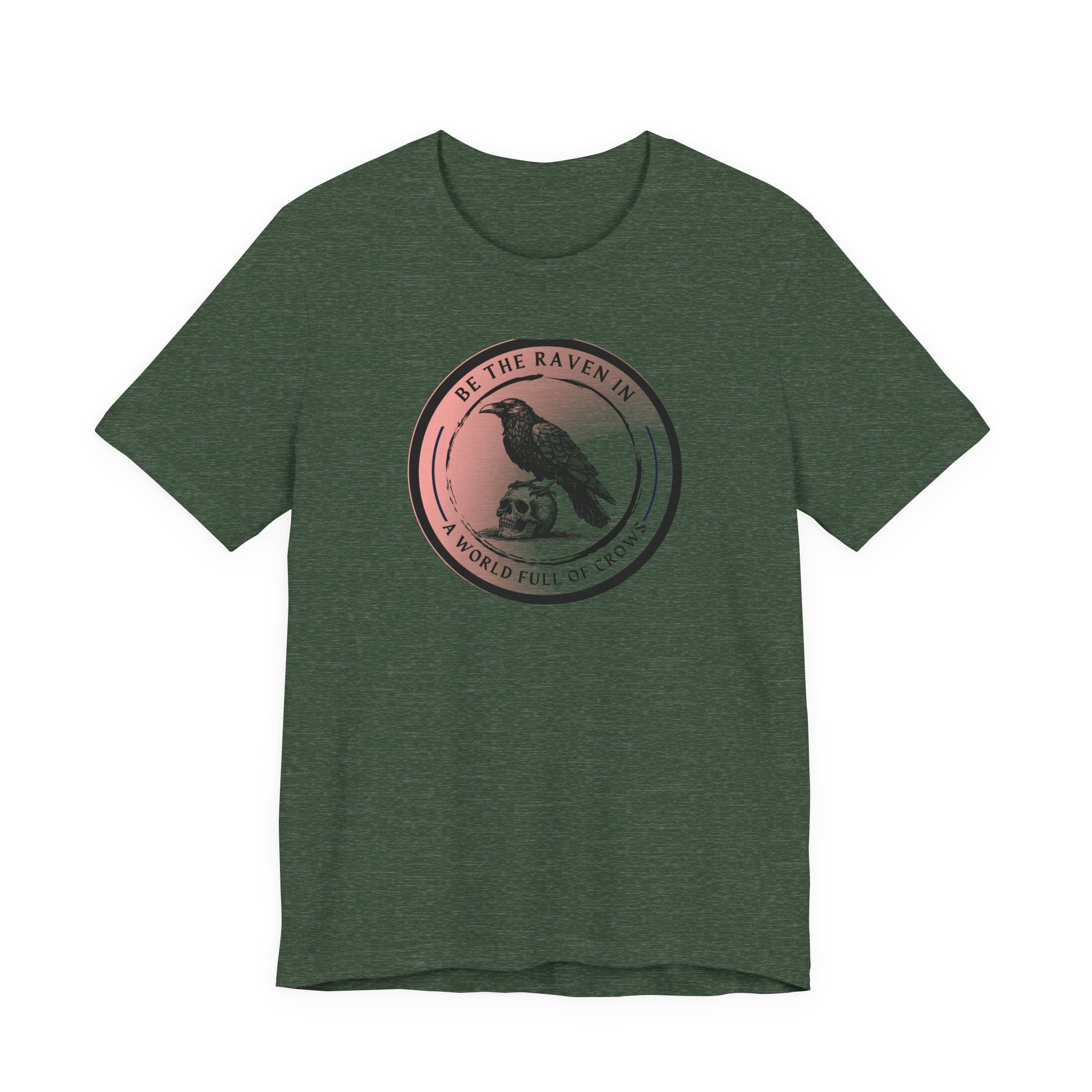 Vintage-Inspired Raven Tee, Casual Bird T-Shirt