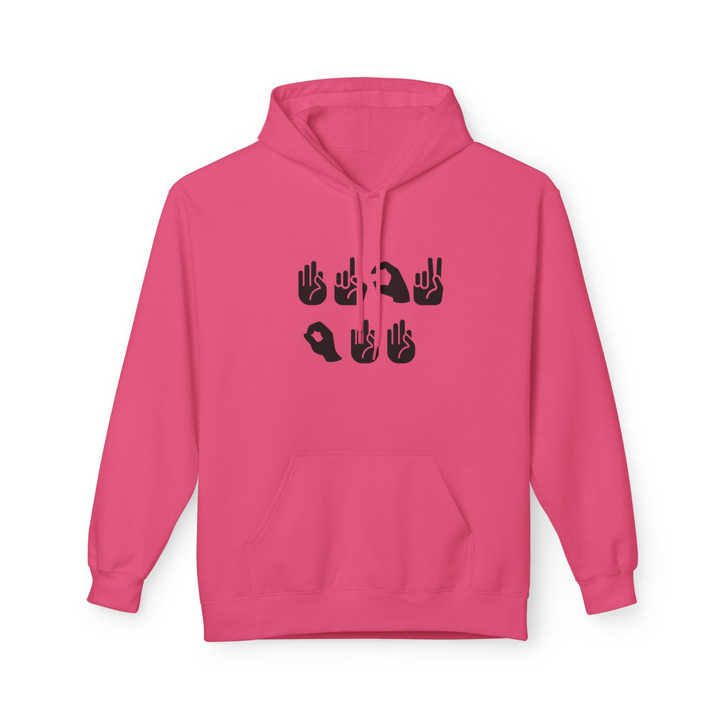Sign Language Fleece Hoodie