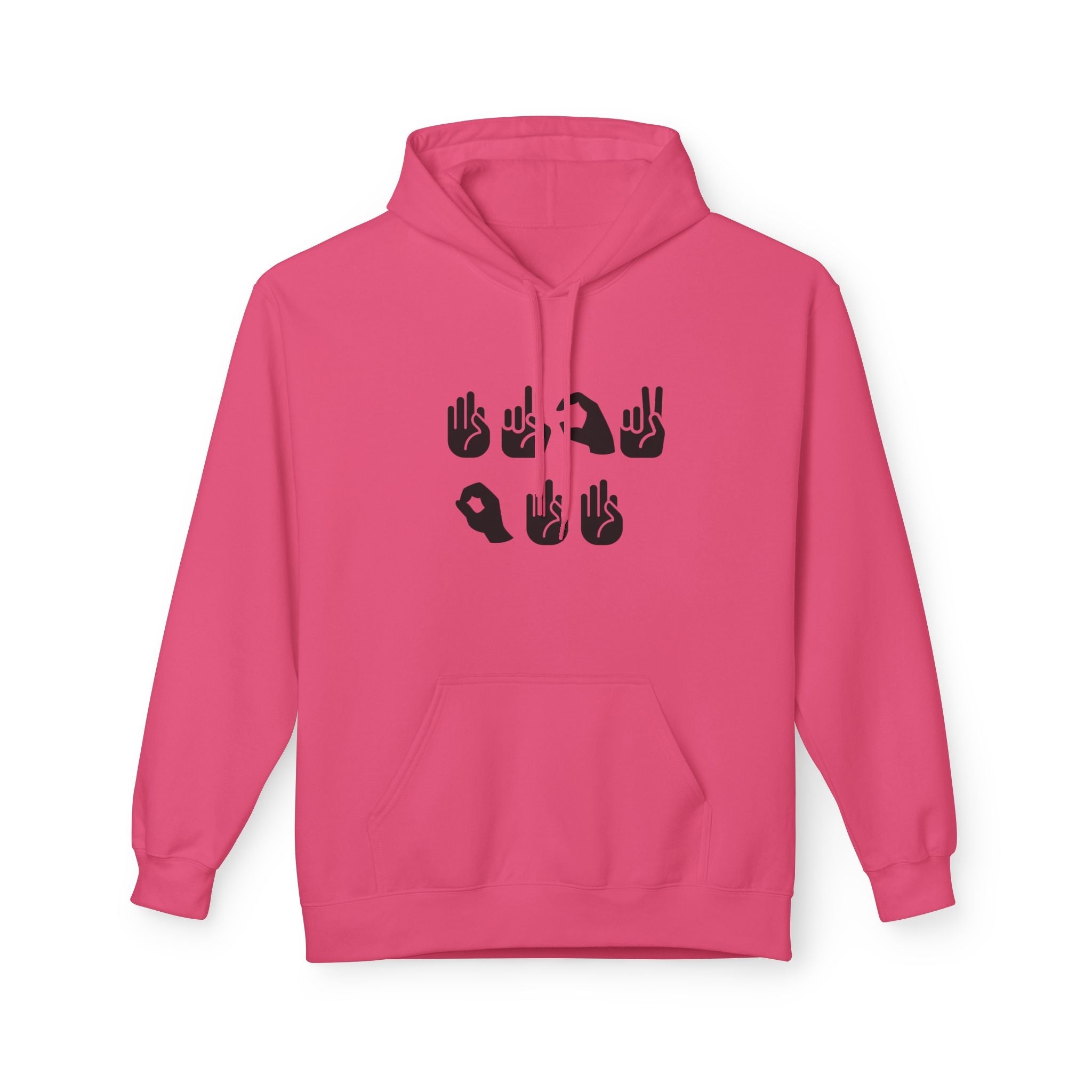 Sign Language Fleece Hoodie