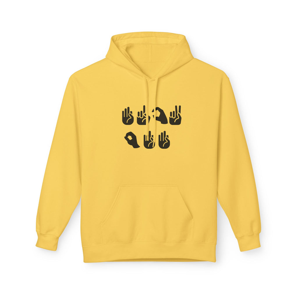 Sign Language Fleece Hoodie