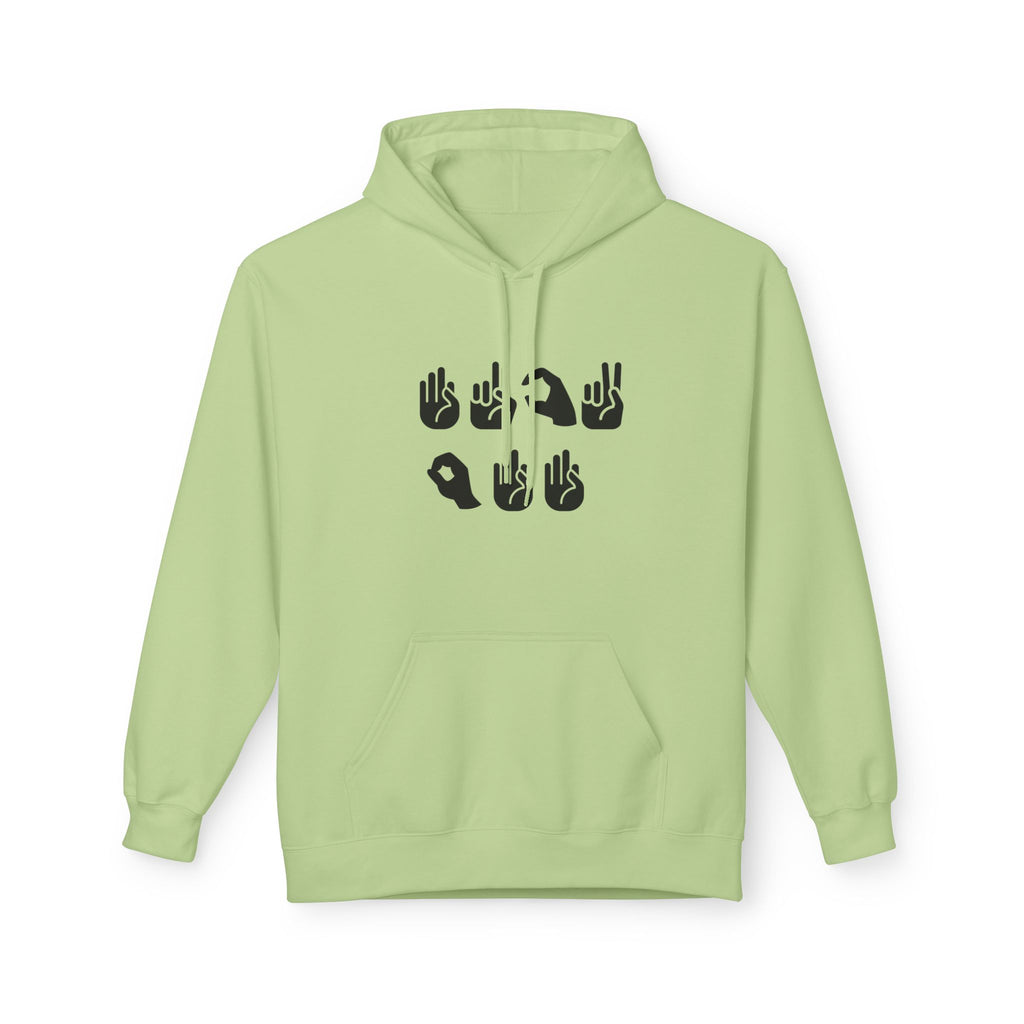 Sign Language Fleece Hoodie