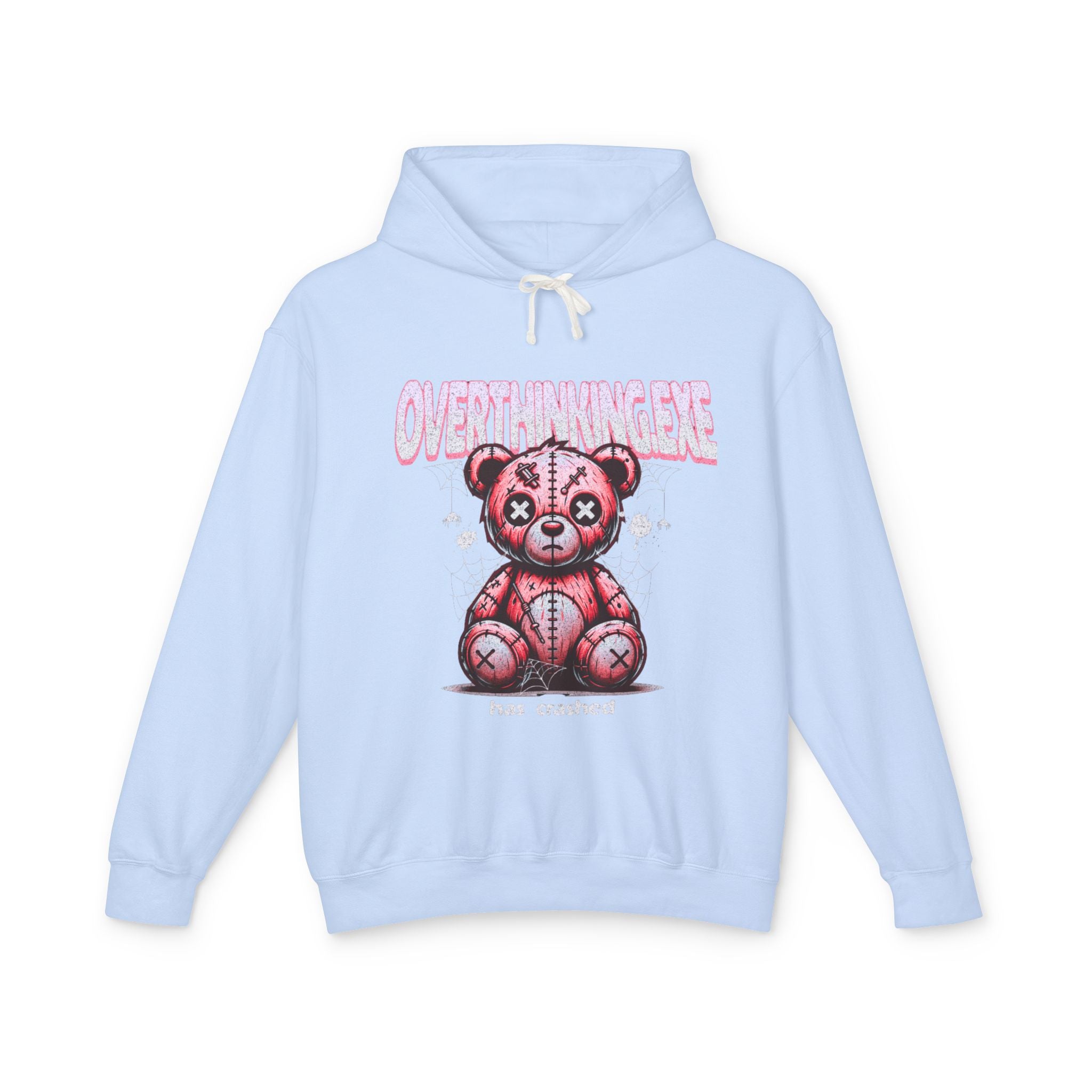 Teddy Hoodie: Overthinking Cute Unisex Lightweight Hooded Sweatshirt