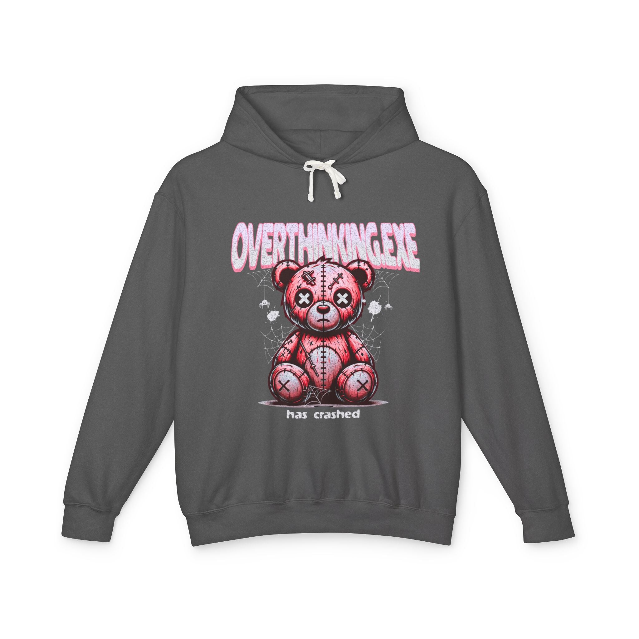 Teddy Hoodie: Overthinking Cute Unisex Lightweight Hooded Sweatshirt