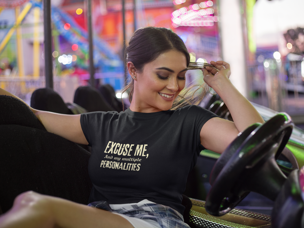 Funny Women’s Crop Tee - Excuse Me Multiple Personalities