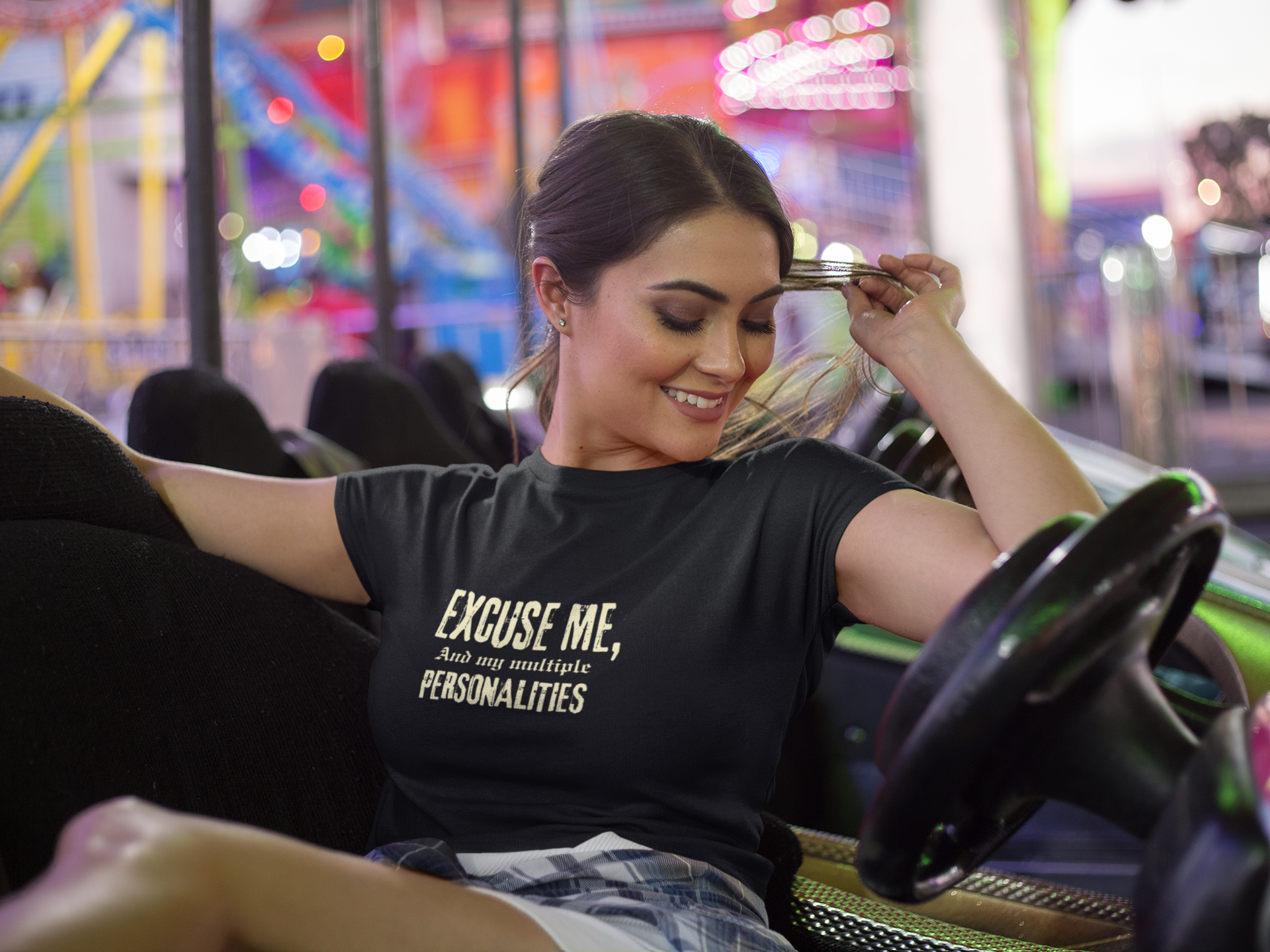 Funny Women’s Crop Tee - Excuse Me Multiple Personalities
