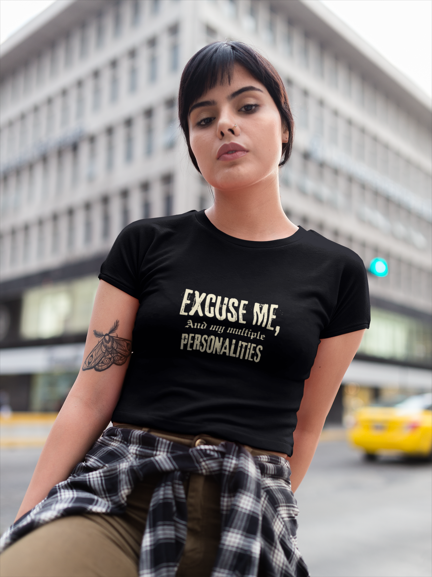 Funny Women’s Crop Tee - Excuse Me Multiple Personalities