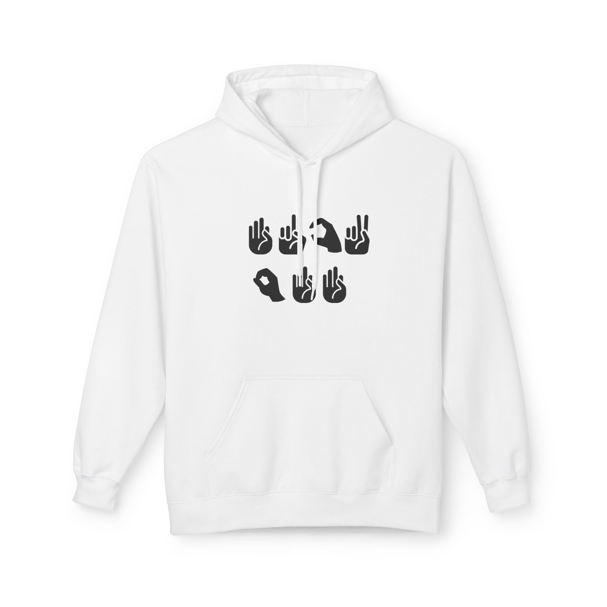 Sign Language Fleece Hoodie