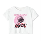 Women's Festival Crop Top | Live Laugh Love Graphic Tee