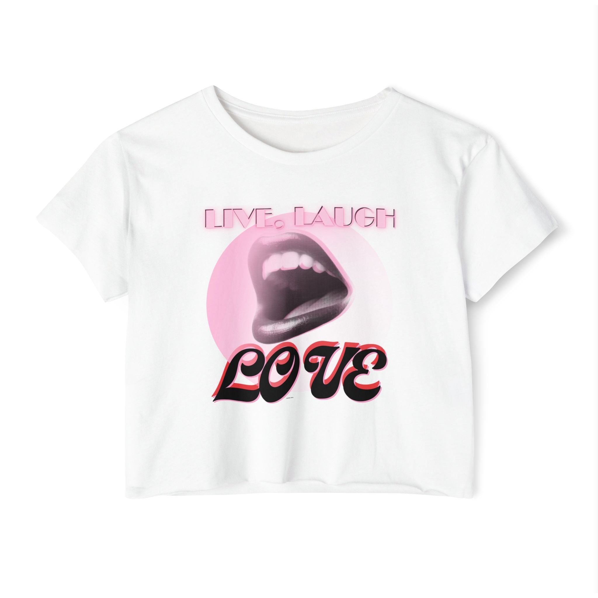 Women's Festival Crop Top | Live Laugh Love Graphic Tee