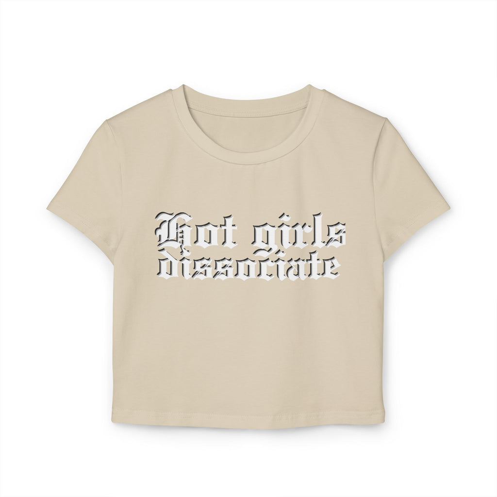 Hot Girls Dissent Baby Tee, Trendy Crop Top, Feminism Shirt, Casual Women's Tee, Gift for Her, Summer Fashion Must-Have