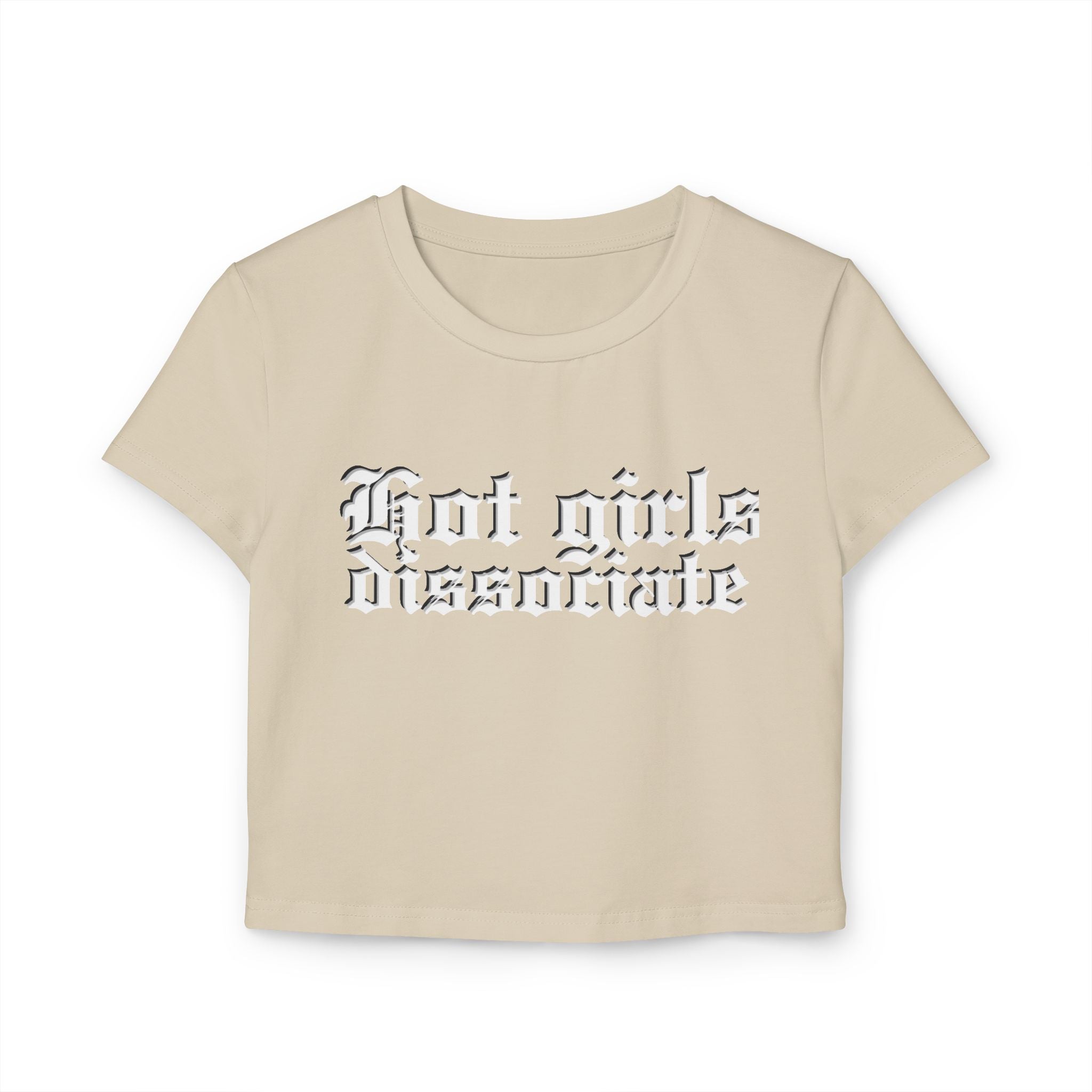 Hot Girls Dissent Baby Tee, Trendy Crop Top, Feminism Shirt, Casual Women's Tee, Gift for Her, Summer Fashion Must-Have