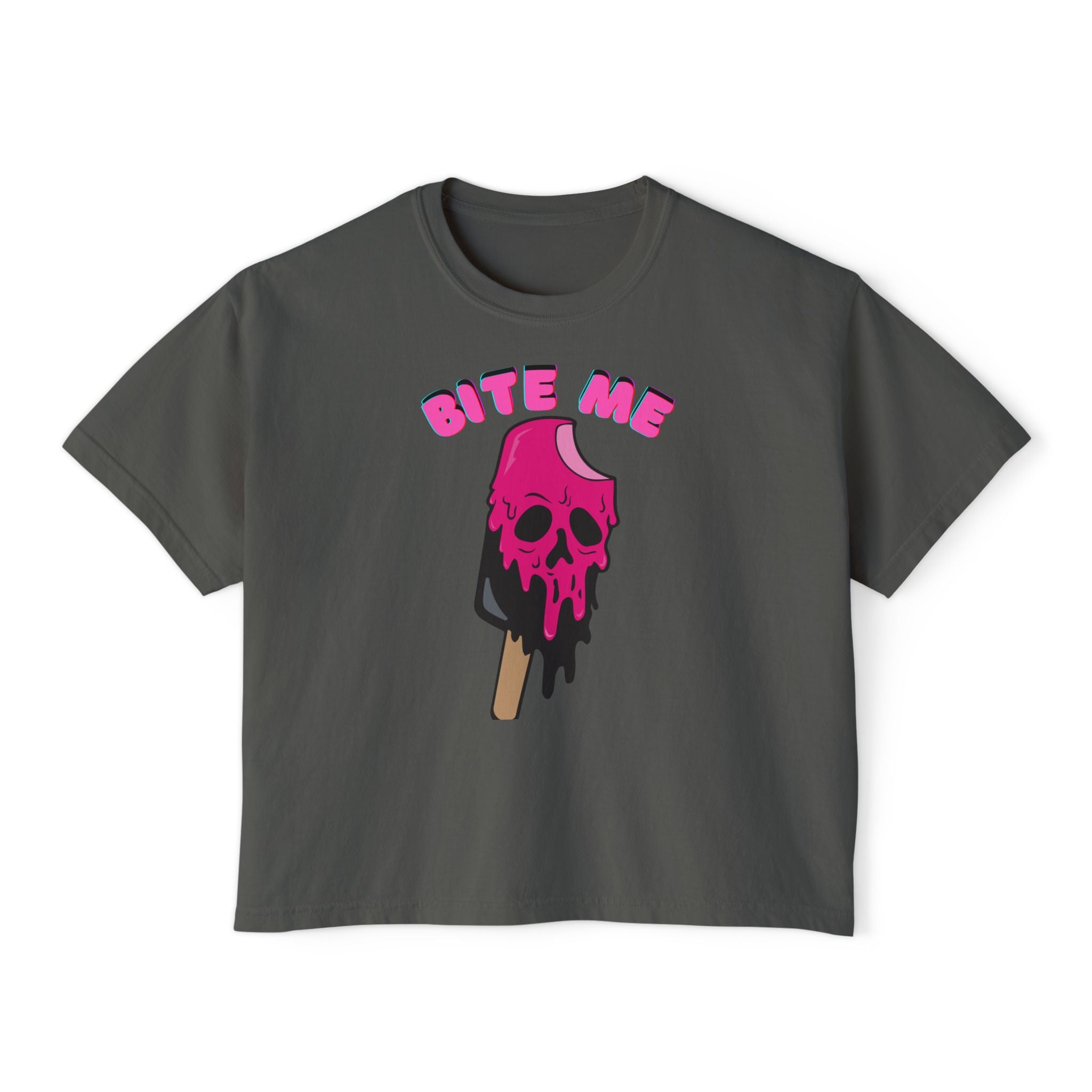 Women's Boxy Tee, Fun Graphic Top, Casual Summer Shirt, Gift for Her, Unique Ice Cream Design, Festival Fashion